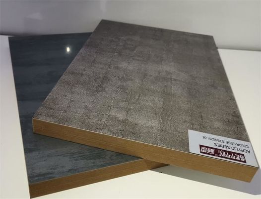 high gloss marble color acrylic faced MDF board, acrylic coated MDF for Kitchen