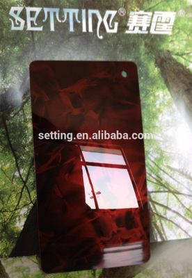Pattern color acrylic sheet faced mdf for furniture or commercial decoration